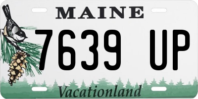 ME license plate 7639UP