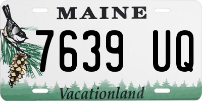 ME license plate 7639UQ