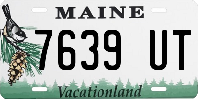 ME license plate 7639UT