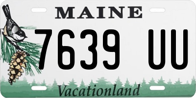 ME license plate 7639UU