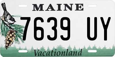 ME license plate 7639UY