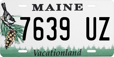 ME license plate 7639UZ