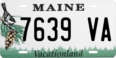 ME license plate 7639VA