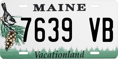 ME license plate 7639VB