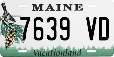 ME license plate 7639VD