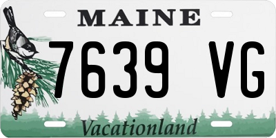 ME license plate 7639VG