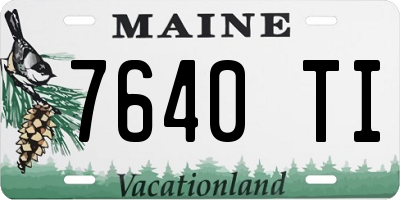 ME license plate 7640TI