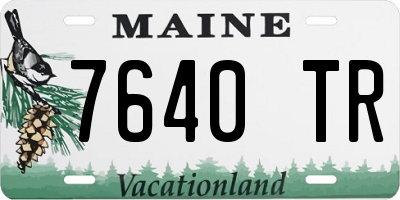 ME license plate 7640TR