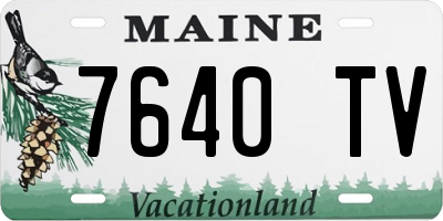 ME license plate 7640TV