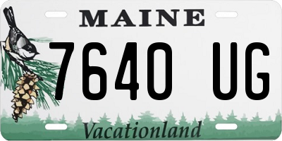 ME license plate 7640UG