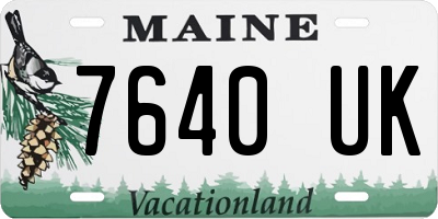 ME license plate 7640UK