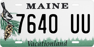 ME license plate 7640UU