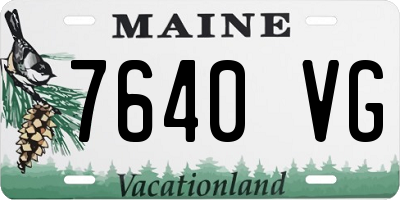 ME license plate 7640VG