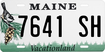 ME license plate 7641SH