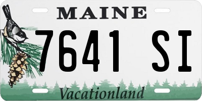 ME license plate 7641SI
