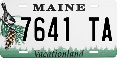 ME license plate 7641TA