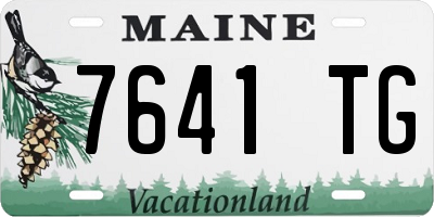 ME license plate 7641TG