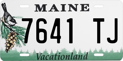 ME license plate 7641TJ