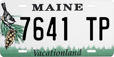 ME license plate 7641TP
