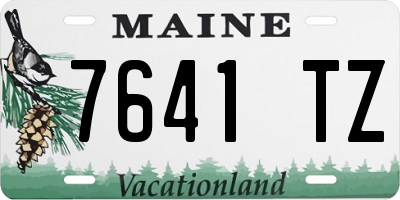 ME license plate 7641TZ