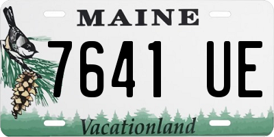 ME license plate 7641UE