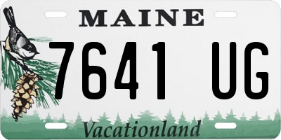 ME license plate 7641UG