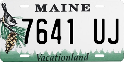 ME license plate 7641UJ