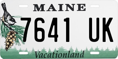 ME license plate 7641UK