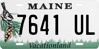 ME license plate 7641UL