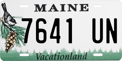 ME license plate 7641UN