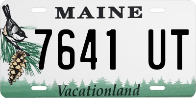 ME license plate 7641UT