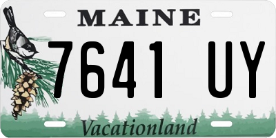 ME license plate 7641UY