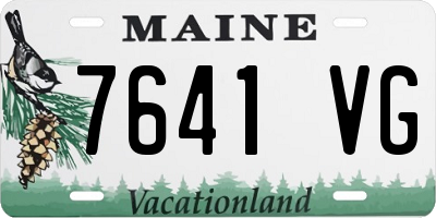 ME license plate 7641VG