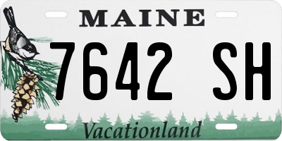 ME license plate 7642SH