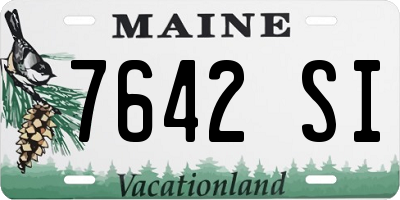 ME license plate 7642SI