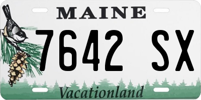 ME license plate 7642SX