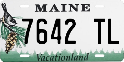 ME license plate 7642TL