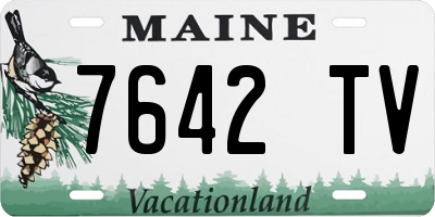 ME license plate 7642TV