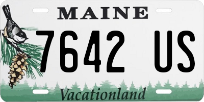 ME license plate 7642US