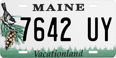 ME license plate 7642UY