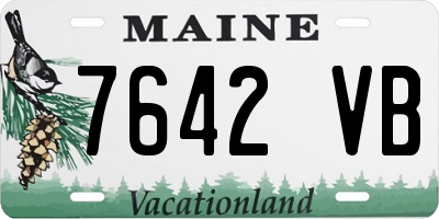 ME license plate 7642VB