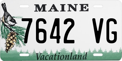 ME license plate 7642VG