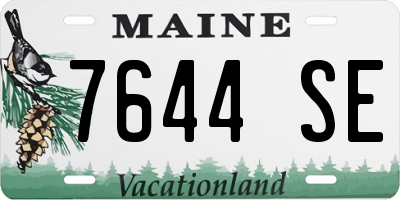 ME license plate 7644SE