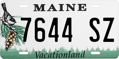 ME license plate 7644SZ