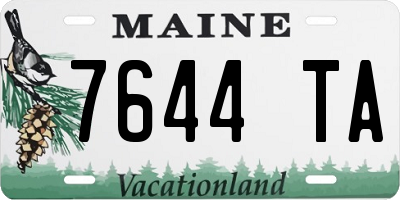 ME license plate 7644TA