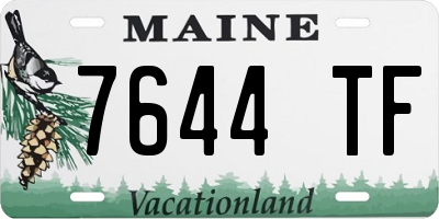 ME license plate 7644TF