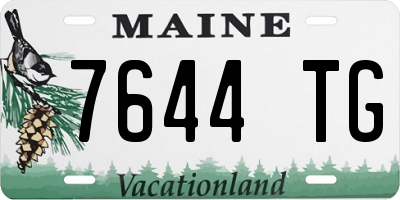 ME license plate 7644TG