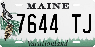 ME license plate 7644TJ