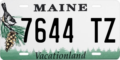 ME license plate 7644TZ