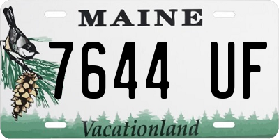 ME license plate 7644UF